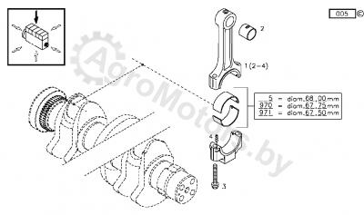 Вкладыш шатунный ORIGINAL DEUTZ AG 02931473 Вид 2