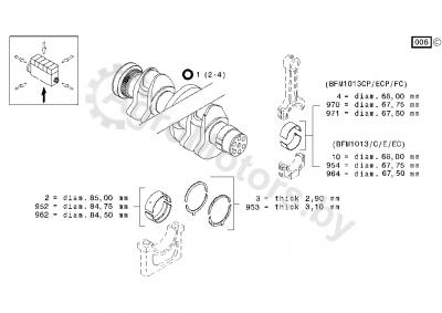 Вкладыш коренной ORIGINAL DEUTZ AG 04270242 Вид 2